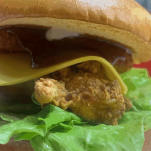 Hash Barbecue Chicken Burger
