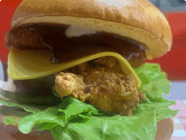 Hash Barbecue Chicken Burger